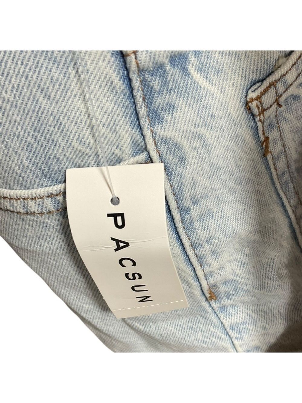 PacSun Mom Short Size 24 Shorts High Rise Light Wash Denim NWT Pacific Sunwear - Picture 13 of 15